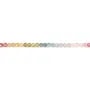 Turmalina multicolorida degradê redonda facetada 2.5mm - qualidade A x 39cm