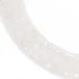 Cristal de roca rondella heishi facetada 2x6mm x 37cm