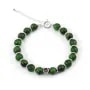 Nephrite Jade Bracelet & Flower - Silver 925 x 1pc