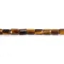 Tigerauge facettierte Zylinderperlen 7x10mm x 38cm