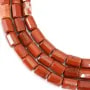 Red jasper faceted cylinder tube 7x10mm x 38cm
