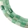 Quartz Aventurina (Morango verde) tubo cilindro facetado 7x10mm x 38cm