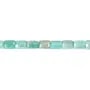 Amazonite del Perù tubo cilindro sfaccettato 7x10mm x 38cm