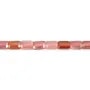 Quarz Erdbeere Zylinder facettiert 7x10mm x 38cm