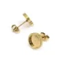 Brincos para cabochão 8mm - Aço Inoxidável 304 dourado x 2pcs