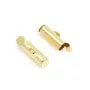 Tubo terminal para tejido de perlas - 13mm - Dorado x 6uds