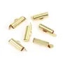 Terminale per tubo per tessitura perline - 13mm - Dorato x 6pz