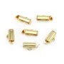 Tube tip for bead weaving - 9mm - Gold x 6pcs