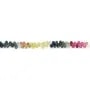 Multicolored sapphire briolette 2.5x4mm - model D x 10-12cm