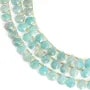 Amazonite from Peru flat faceted drop 8x10mm x 35cm (38pcs)
