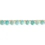 Amazonite du Pérou goutte plate facetté 8x10mm x 35cm (38pcs)