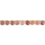 Quartzo morango gota plana facetada 8x10mm x 35cm (38pcs)
