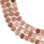Quartzo morango gota plana facetada 8x10mm x 35cm (38pcs)