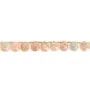 Piedra de luna naranja gota plana facetada 8x10mm x 35cm (38pzs)