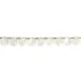 Cristal de roca gota plana facetada 8x10mm x 35cm (38 piezas)
