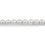 Perles de culture AKOYA japonais argenté, ronde, 8-8.5mm x 40cm AA+