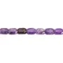 Abgerundeter rechteckiger facettierter Amethyst 9x13mm x 39cm