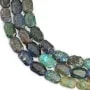 Rettangolo sfaccettato di Azurite Malachite arrotondato 9x13mm x 39cm