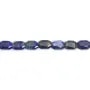 Faceted rounded rectangle Lapis Lazuli 9x13mm x 39cm