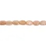 Pietra di luna arancione rettangolare arrotondata sfaccettata 9x13mm x 39cm