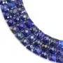 Lapis Lazuli carré facetté 8mm x 38cm