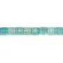 Amazonite del Perù quadrato sfaccettato 8mm x 38cm