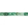 Quartzo Aventurina (Morango verde) retângulo facetado 8x10mm x 38cm