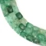Quartz Aventurine (Green Strawberry) faceted rectangle 8x10mm x 38cm