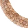 Orange Mondstein Quadrat | Perlen für Armband