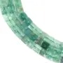 Green fluorite square faceted 8mm x 38cm