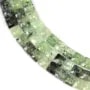 Faceted square prehnite 8mm x 38cm