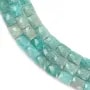 Peruvian Amazonite faceted rectangle 8x10mm x 38cm