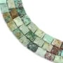 Peruanischer Türkis rechteckig facettiert 8x10mm x 38cm
