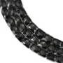 Obsidiana retangular facetada 8x10mm x 38cm