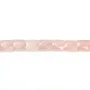 Rose quartz faceted rectangle 8x10mm x 38cm
