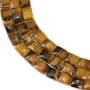 Facettierter Rechteckiger Tigerauge 8x10mm x 38cm