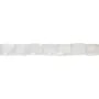 Faceted rectangular rock crystal 8x10mm x 38cm