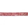 Rhodonite faceted rectangle 8x10mm - Quality A x 38cm