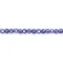 Tanzanite blue zirconium oxide round faceted 2mm x 38cm