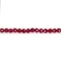 Synthetischer Rubin (Korund) runde Facette 3mm x 40cm