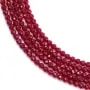 Rubino sintetico (corindone) rotondo sfaccettato 3mm x 40cm