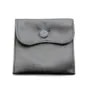 Pochette velours gris foncé à bouton 10x10cm x 1pc