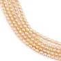 Perle coltivate d'acqua dolce, salmone, oliva, 2.5-3mm - AK x 38cm