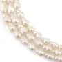 Freshwater cultured pearls, white, baroque/gourd, 8-10mm x 34cm