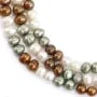 Freshwater cultured pearls, fancy multicolor, oval/ringed, 6-8mm x 37cm
