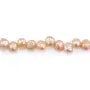 Perle coltivate d'acqua dolce, salmone, barocco, 5-6mm - Eccentrico x 37cm