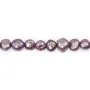 Freshwater cultured pearls, purple, baroque, 6-8mm x 36cm