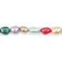 Freshwater cultured pearls, multicolor fancy, baroque, 8-9mm x 38cm