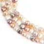 Perle coltivate d'acqua dolce, multicolori, barocche, 7-9mm x 35cm