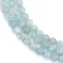 Aquamarine, round, 6.5mm x 39cm